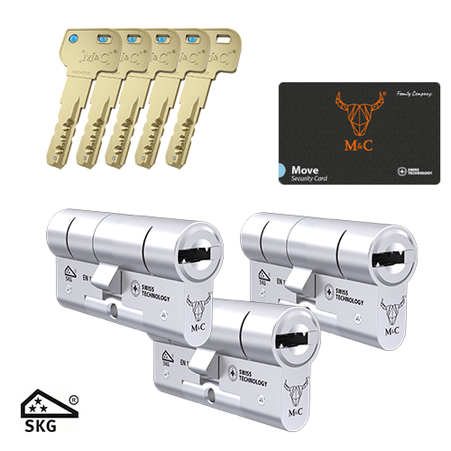 3 Gelijksluitende cilinders M&C Move