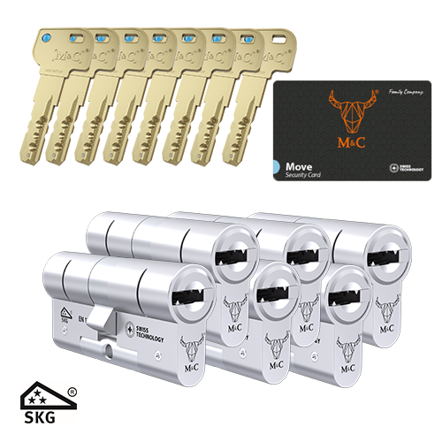 6 Gelijksluitende cilinders M&C Move
