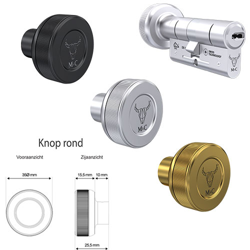 Ronde knopcilinder M&C